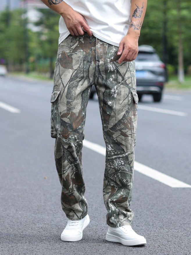 Stretchy Loose Straight Pants