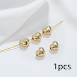 Double-sided Through-hole Heart Spacer Pendant For DIY Bracelet Jewelry