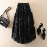 Fashionable Mesh Irregular Skirt Womens Style
