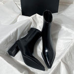 Women's Retro Soft Leather Ankle Boots With Back Zip
