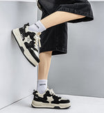 New Summer Men's Breathable White Sneakers, Trendy Versatile Thick Sole Sports Shoes, Casual Skate & Chunky Dad Shoes For Men