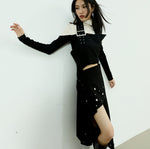 Fairy-style Rhinestone-studded Two-way Halter-neck Asymmetrical Dress
