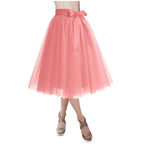European And American High-waisted Mesh Skirt