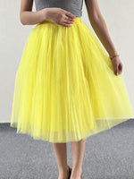 European And American High-waisted Mesh Skirt