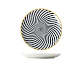 8-inch Nordic Style Geometric Series Ceramic Breakfast Plate Western Steak Flat Dish Plate Fruit Plate Decoration Hanging Plate