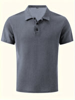 Mens Shirt Collar Summer Solid Color