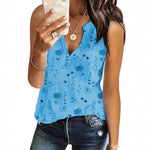 Summer Casual Floral Sleeveless Tank Printed Womens Top
