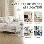 GOMYWAY Sectional Couches For Living Room Modular Sofa With Double Chaise U- Shaped Sofa Set With Chenille Fabric For Home Furniture