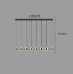 Restaurant Cafe Bar Living Room Ball Long Line Chandelier