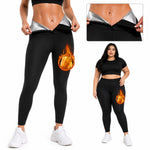 Sauna Sweat Pants For Women High Waist Compression Slimming Leggings Workout Hot Thermo Pant With Adjustable Hook-and-eye Closures