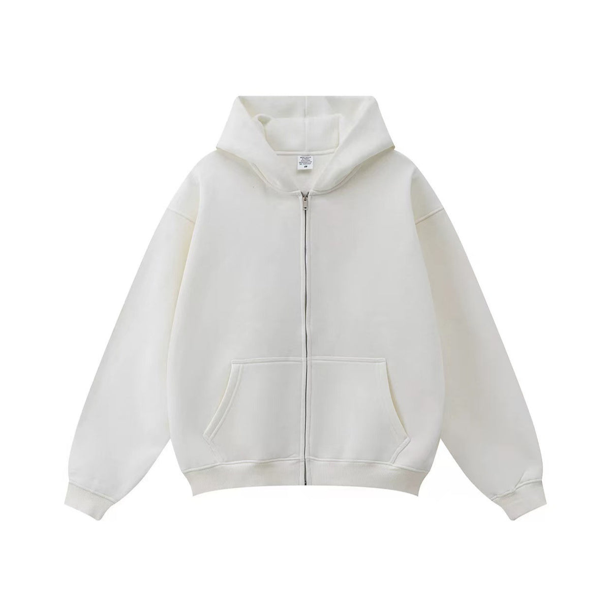 Womens Casual Solid-Color Hooded Zip-Up Sweatshirt Coat