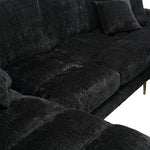 GOMYWAY Sectional Couches For Living Room Modular Sofa With Double Chaise U- Shaped Sofa Set With Chenille Fabric For Home Furniture
