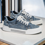 Men's Korean-style Fashion Plus Size Low-top Casual Denim All-matching Sneakers