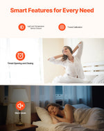Automatic Curtain Opener, APP And Remote Control, Hub Included, Electric Smart Curtain Opener Compatible With Alexa And Google Home, Timed Opening And Closing, Silent Mode, For Roman Rods