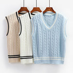 New Preppy-Style Knitted Vest For Women