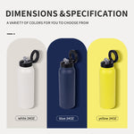 304 Stainless Steel Vacuum Cup Creative Magnetic Water Cup Insulated Sports Water Bottle With Straw Outdoor Insulated Water Mug With Magnetic Phone Holder