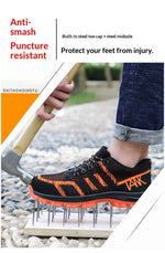 Summer Woven Labor Protection Shoes For Men Solid And Breathable At The Bottom Of The Heart