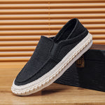 Mens Casual Loafers Traditional Beijing-style Breathable Canvas Shoes