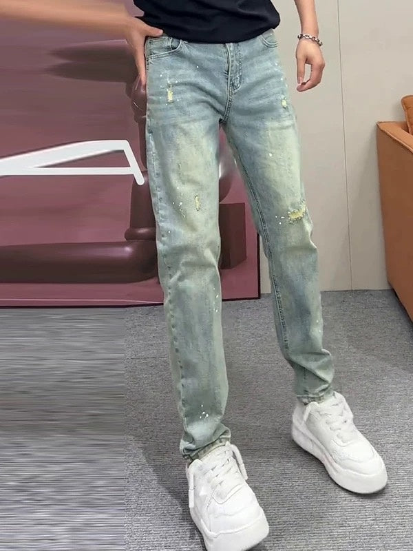 Shanxi Stretchy Slim Straight Pants