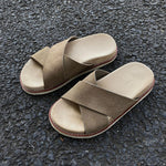 Glossy Cow Suede Summer Mens Genuine Leather