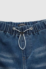 Non-elastic Elasticated Waist Wide Straight Pants