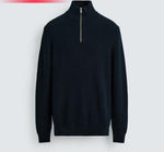 Mens Fashion Half-neck Cotton Knit Sweater
