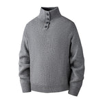 Men's Turtleneck Loose Solid-Color Knitted Pullover Bottoming Sweater
