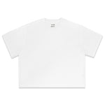 Wide Crew Neck Heavyweight Pure Cotton Short-sleeve Vintage Washed Cropped T-shirt