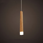 Nordic Solid Wood Matchstick Wooden Strip Pendant Light Post Modern Simplicity