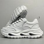 Men's New 2026 Hollow Out Platform Height Increasing Sneakers, Breathable Versatile Sports Casual Shoes, Popular Dad Shoes For Men