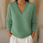 Women's Casual Loose Fashion Solid Color Waffle Long Sleeve Pullover