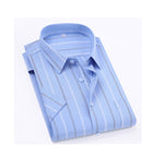 Cotton Business-Casual Plaid Striped Shirt For Men