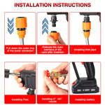 2 Battery Portable Cordless Car High Pressure Washer Jet Water Wash Cleaner Gun