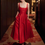 French Style Sleeveless Camisole Dress - Women's Slim Fit Minimalist Summer Short Dress