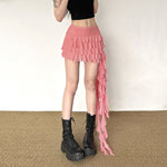 European And American-style Summer New Womens Multi-layer Ruffled Fringed Skirt