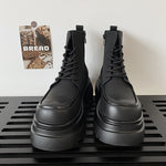 Height Increasing 7CM Lace-up Platform High-top Casual Martin Boots