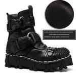 Cowhide Motorcycle Shoes Workwear Men's Boots