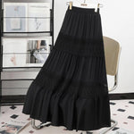 Design-focused Lace-panelled Tiered Skirt