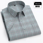 Cotton Business-Casual Plaid Striped Shirt For Men