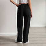 Women's Casual Solid-Colored Ice Silk Sports Trousers