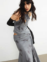 Printed Punk Girl Hollow Skirt