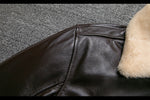 Pure First Layer Cowhide Leather Plus Cotton Flight Suit