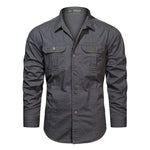 Unbranded Pure Cotton Workwear Long-sleeve Shirt
