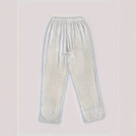 European And American-style Embroidered Lace-Patchwork Elastic-Waist Cropped Pants
