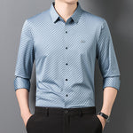 Long-sleeved Striped Mens Shirt