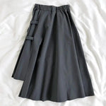 Irregular Black Utility Skirt For Women