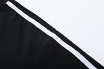 Summer Black And White Contrast Loose Round-neck Short-sleeve T-shirt For Men, Trendy Minimalist Versatile Casual Short-sleeve Top