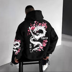 Fashionable Printed Hooded Casual Mens Sweatshirt
