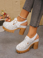 Plus-size Headband Metal Hollow-out Sandals