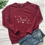 Womens Colorful Printed Crew-neck Sweatshirt